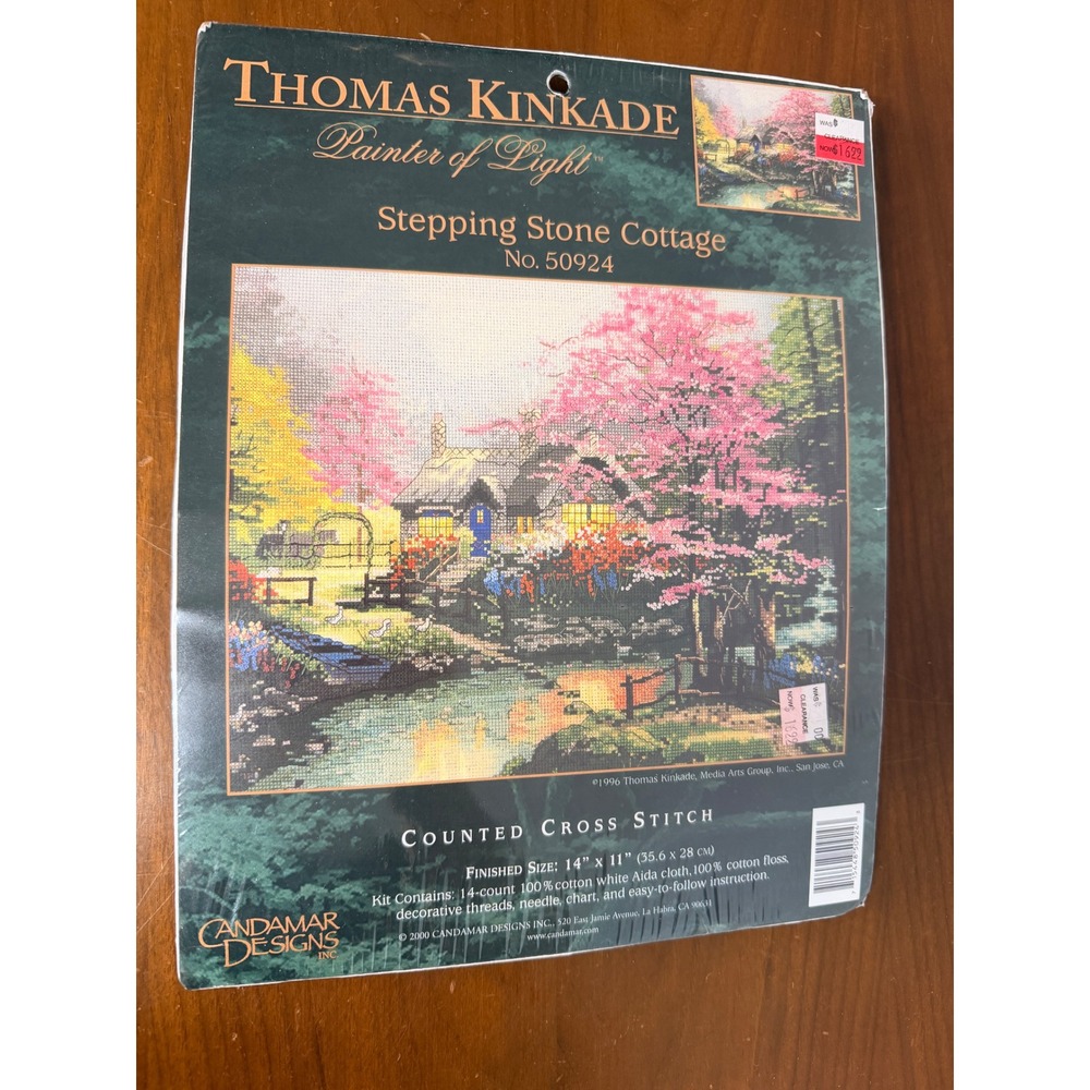 Thomas Kinkade Candamar Designs Cross Stitch Kit Stepping Stone Cottage NEW!